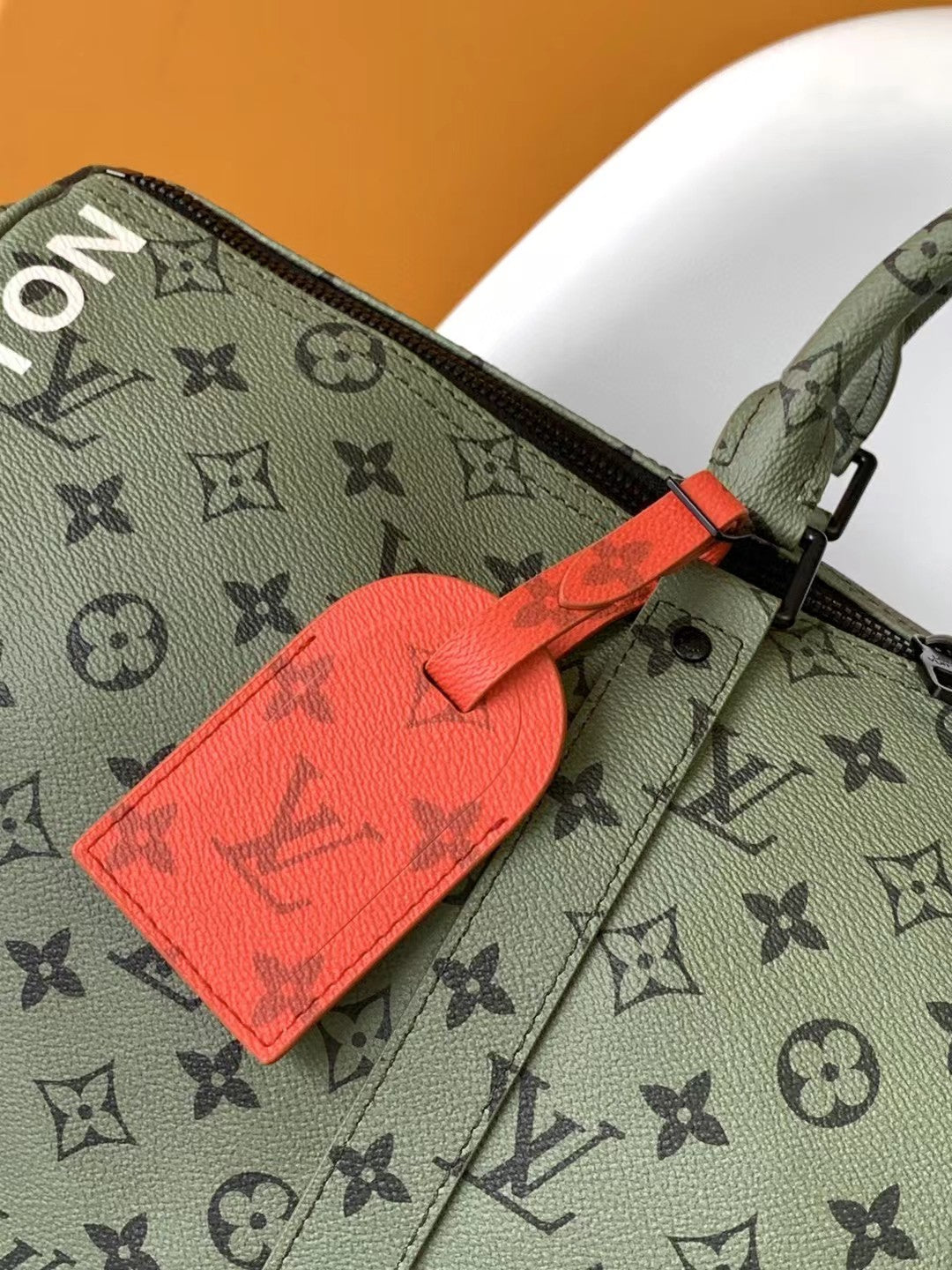 Louis Vuitton Keepall Bandoulière 50 Monogram Shadow Leather Green