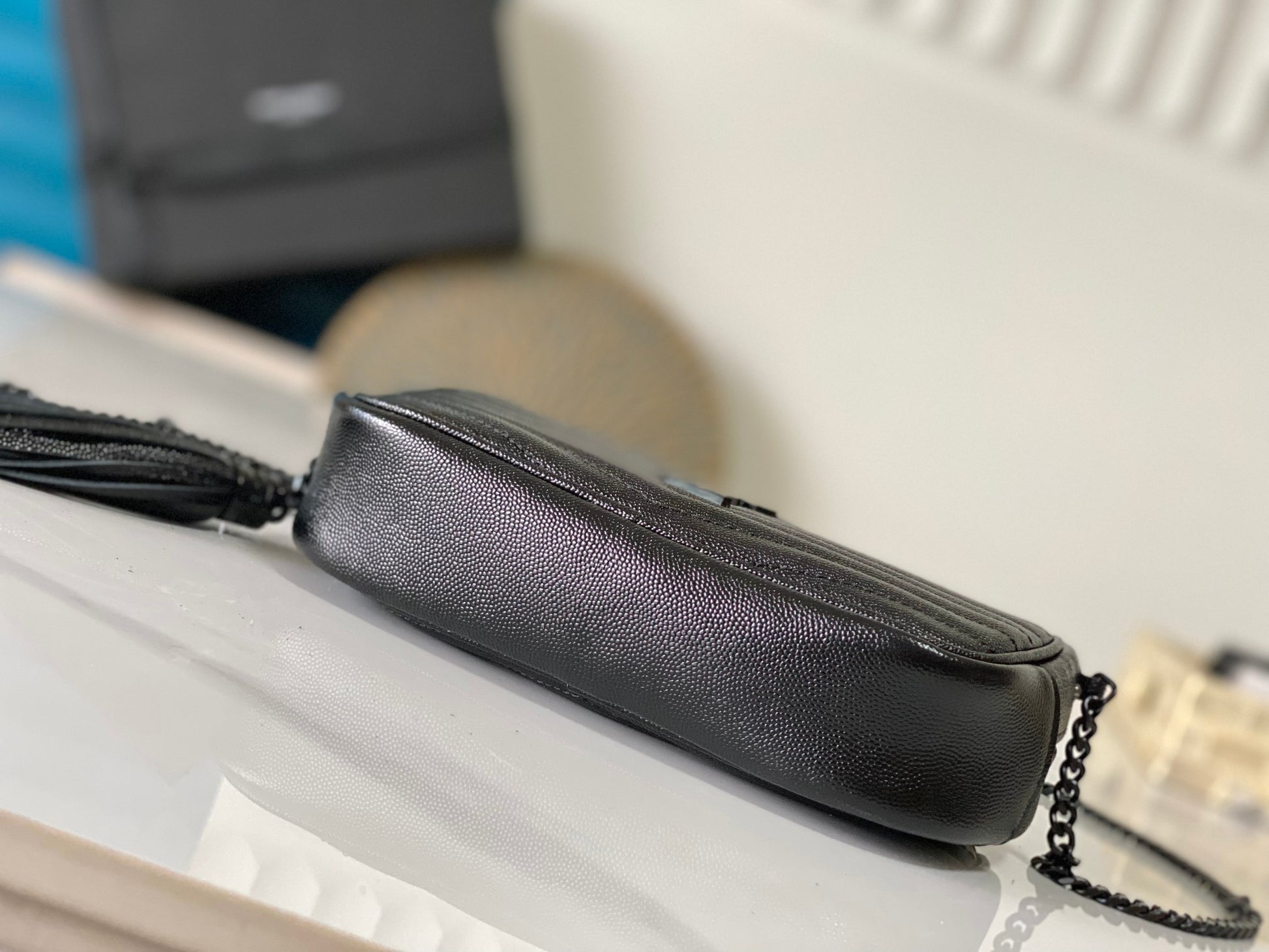 Saint Laurent Lou Camera Bag in Quilted Leather - Black