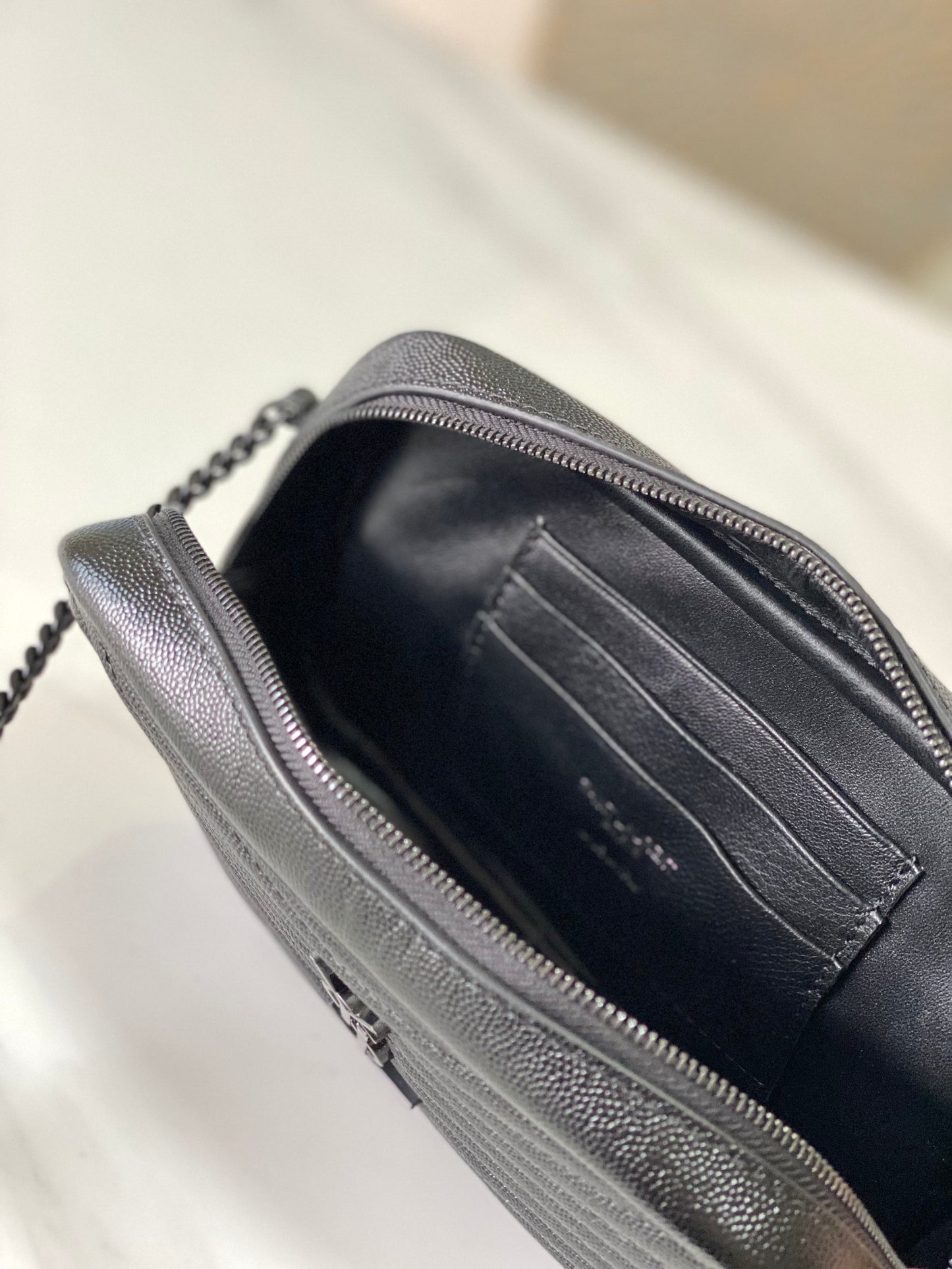 Saint Laurent Lou Camera Bag in Quilted Leather - Black