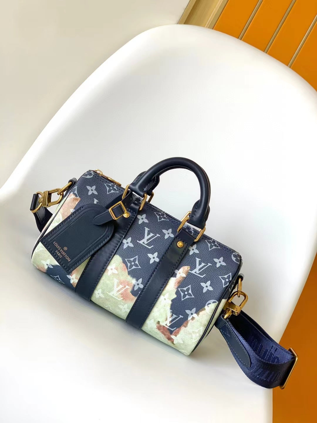 Louis Vuitton Keepall XS Watercolor Monogram Handbag - Blue/Green