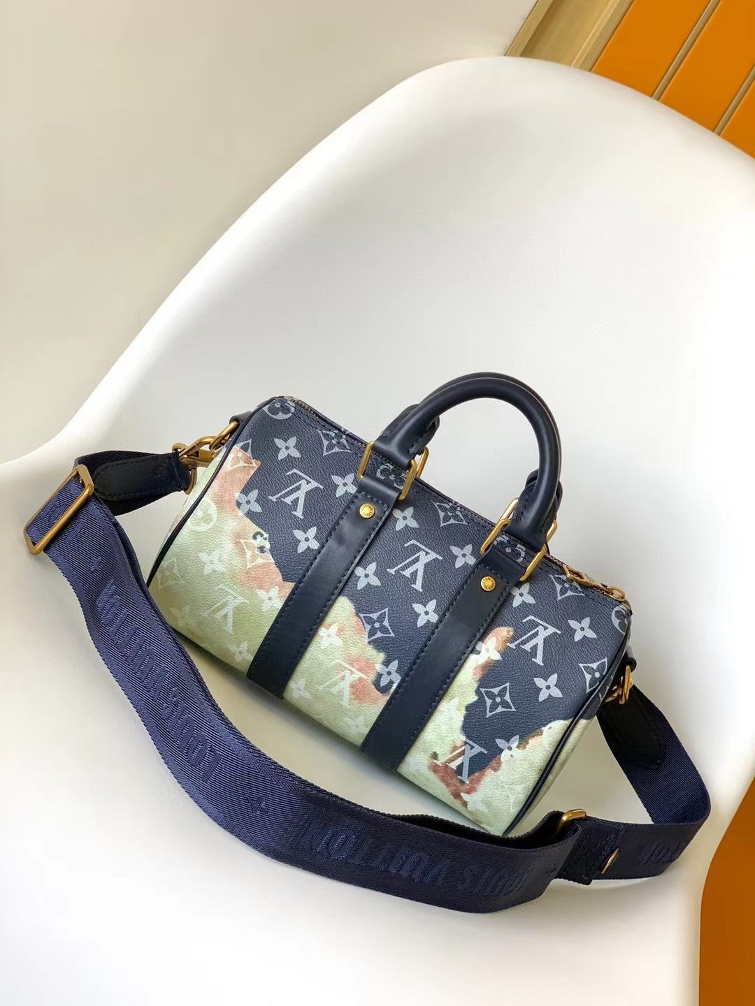 Louis Vuitton Keepall XS Watercolor Monogram Handbag - Blue/Green
