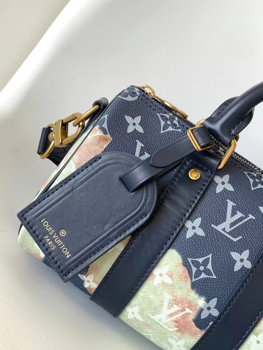 Louis Vuitton Keepall XS Watercolor Monogram Handbag - Blue/Green