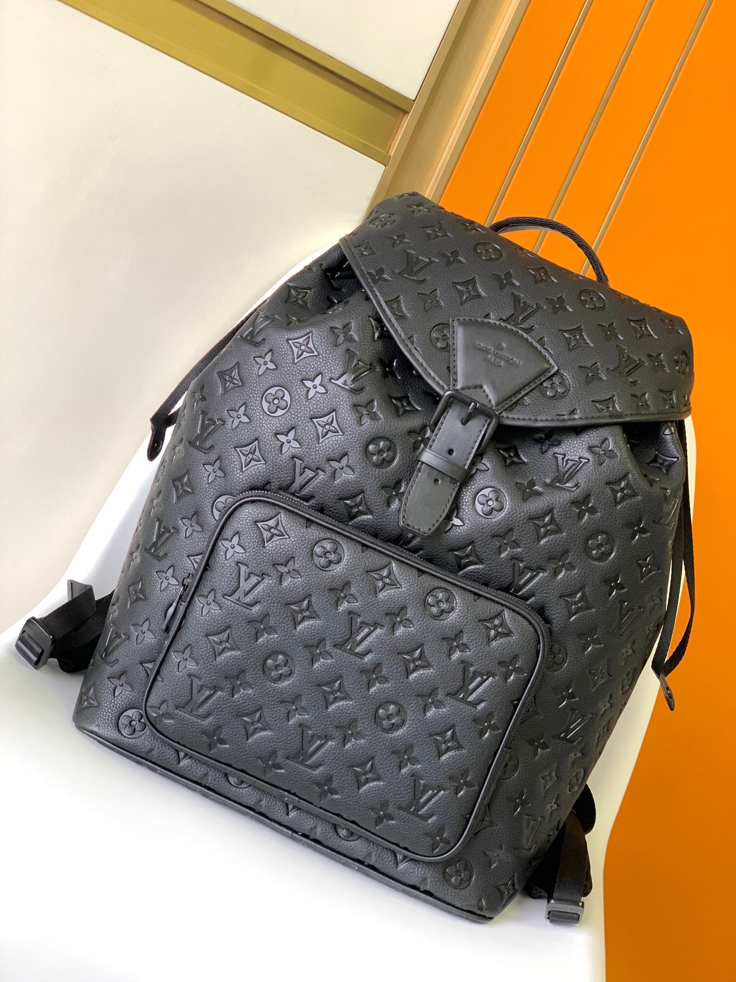 Louis Vuitton Montsouris Backpack Monogram Empreinte Leather - Black