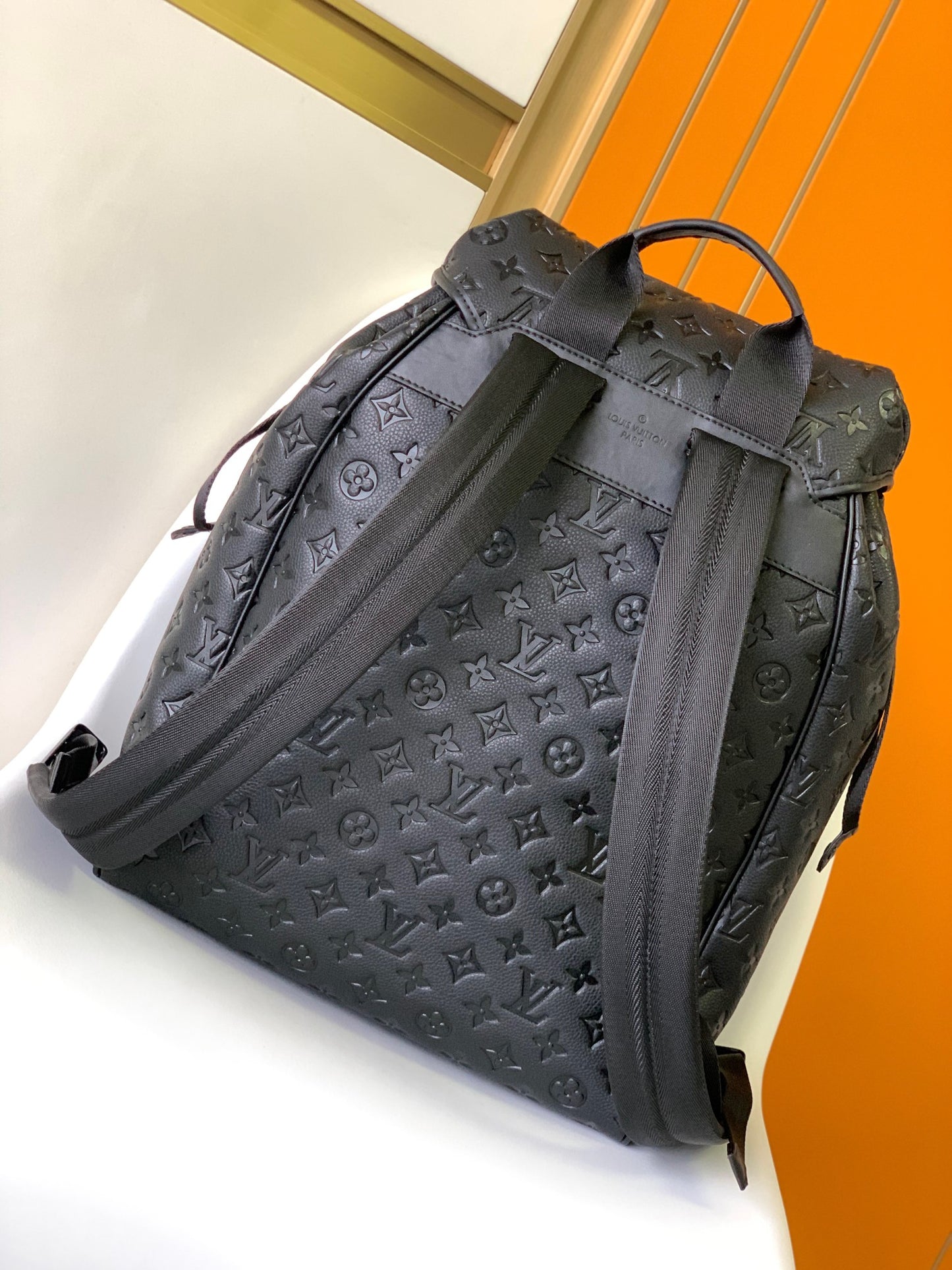 Louis Vuitton Montsouris Backpack Monogram Empreinte Leather - Black