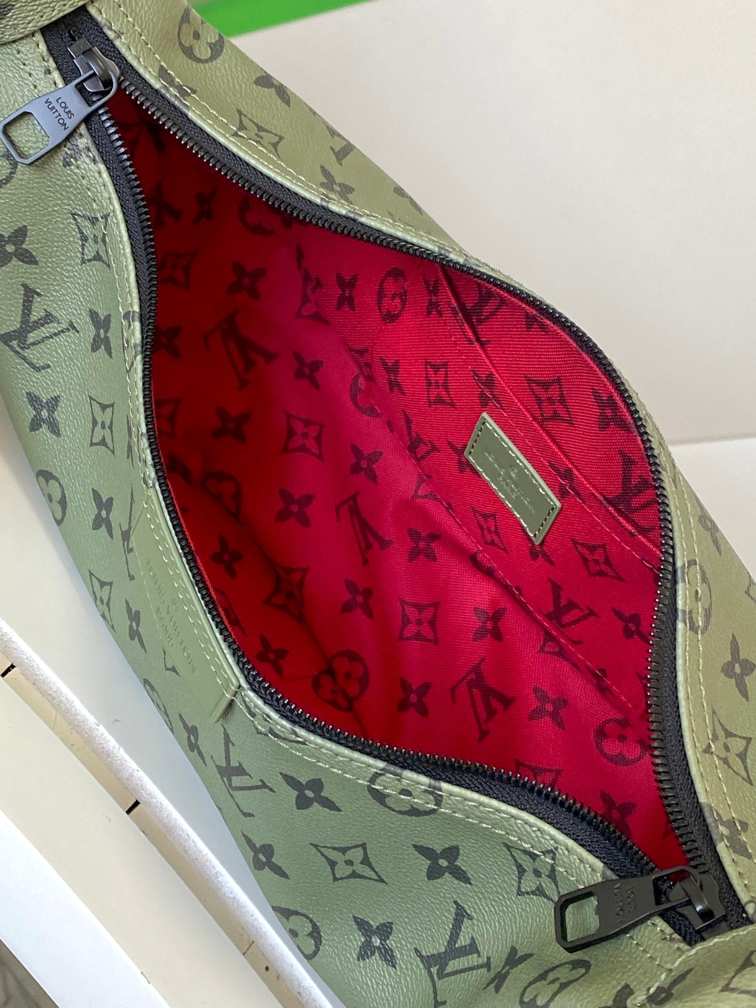Louis Vuitton Khaki Monogram Shadow Polochon Bumbag - Men's Designer Crossbody Bag