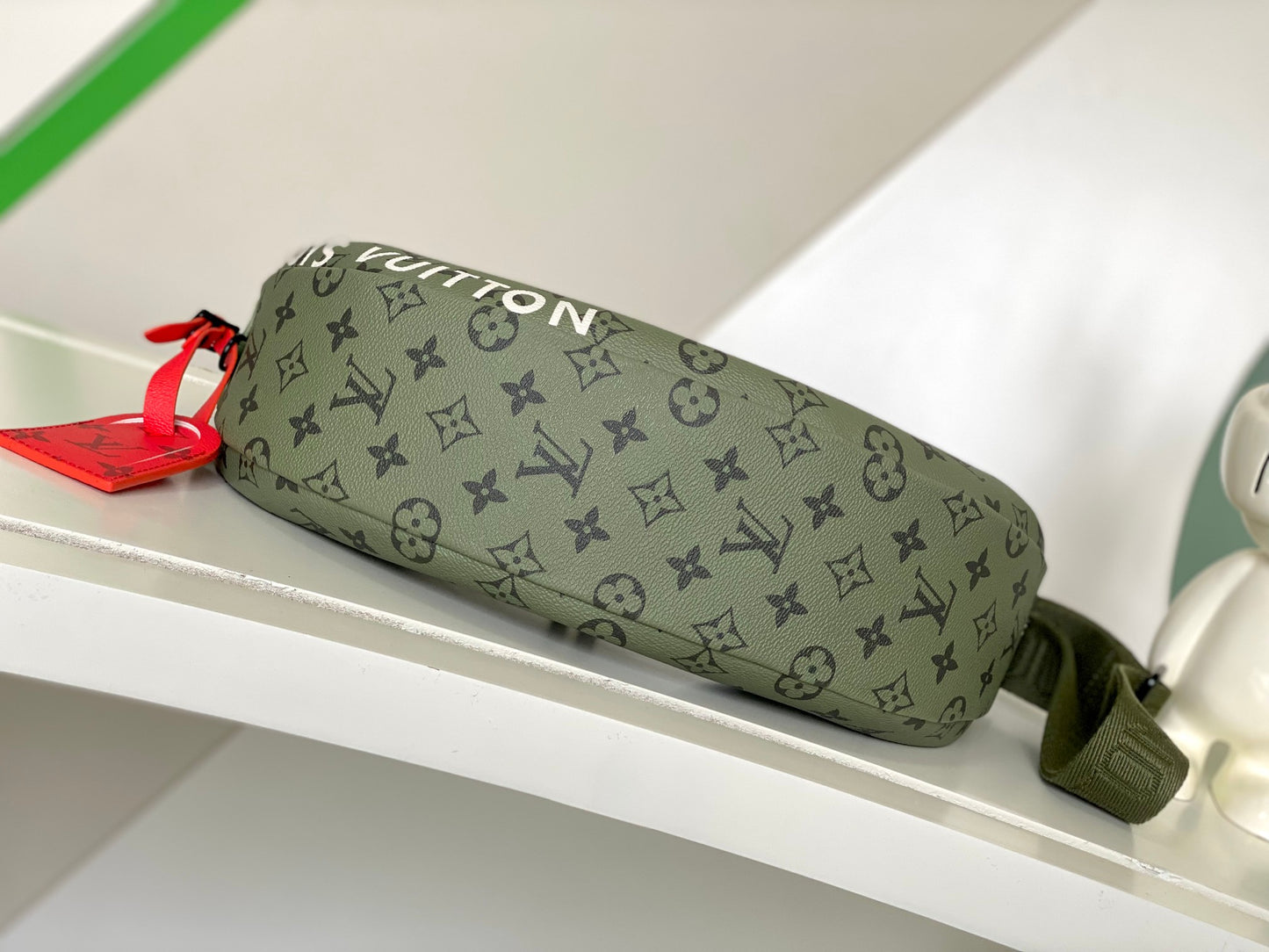 Louis Vuitton Khaki Monogram Shadow Polochon Bumbag - Men's Designer Crossbody Bag