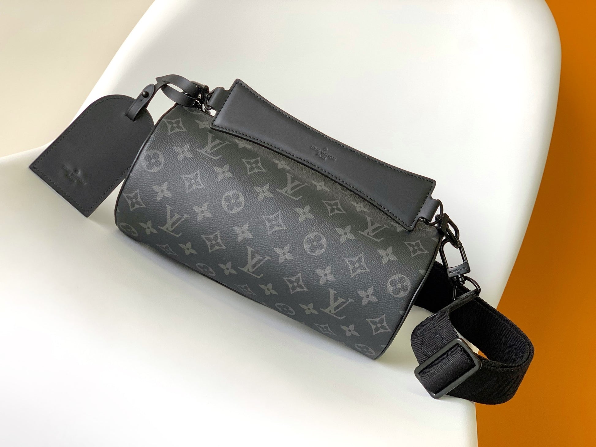 Louis Vuitton Monogram Eclipse Polochon Bag - Black Men's Crossbody