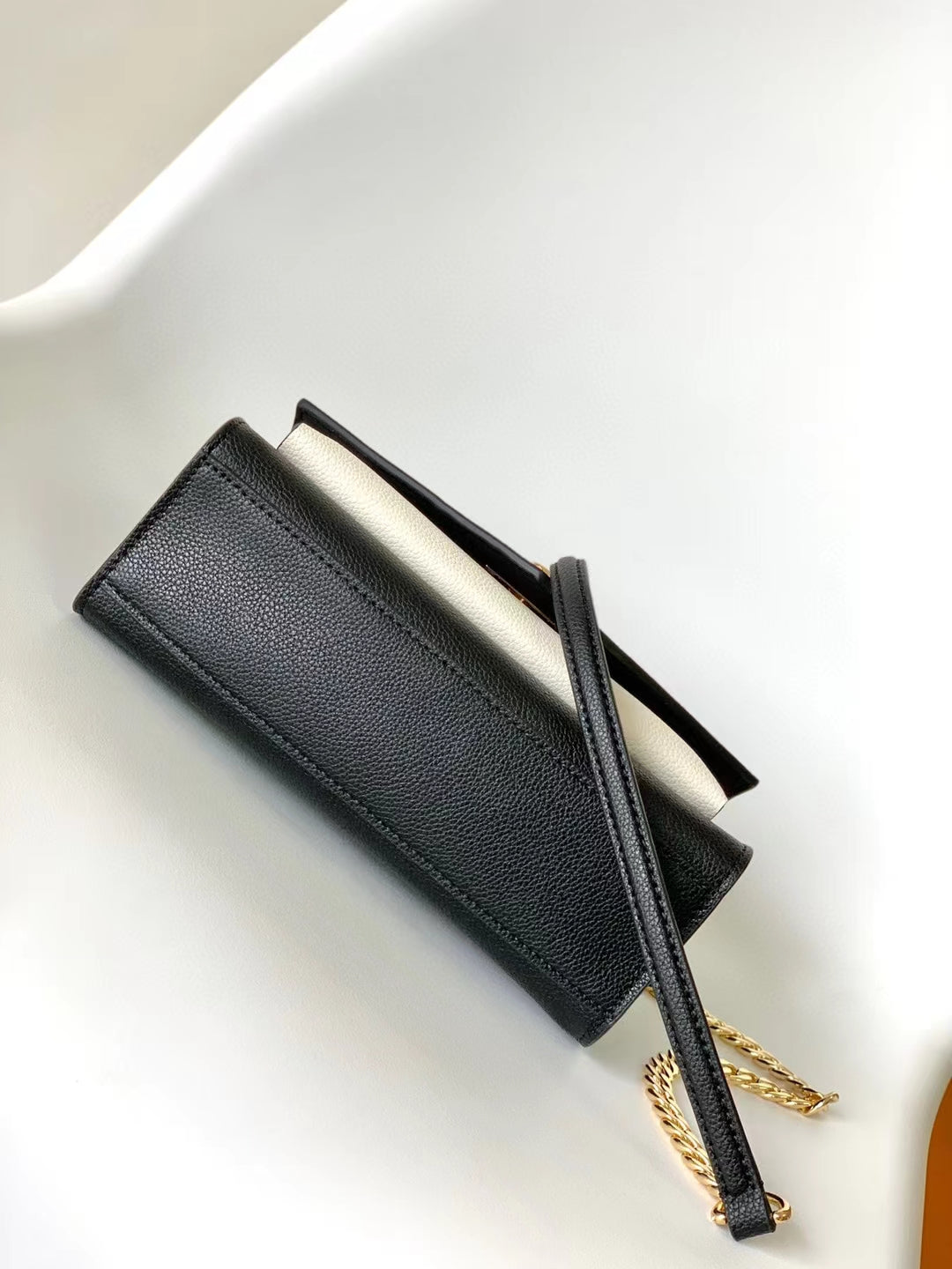 Louis Vuitton Lockme II BB Black & Cream Calfskin Shoulder Bag