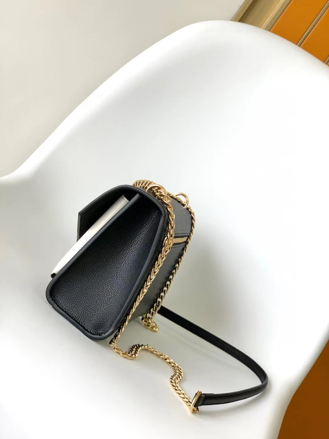 Louis Vuitton Lockme II BB Black & Cream Calfskin Shoulder Bag