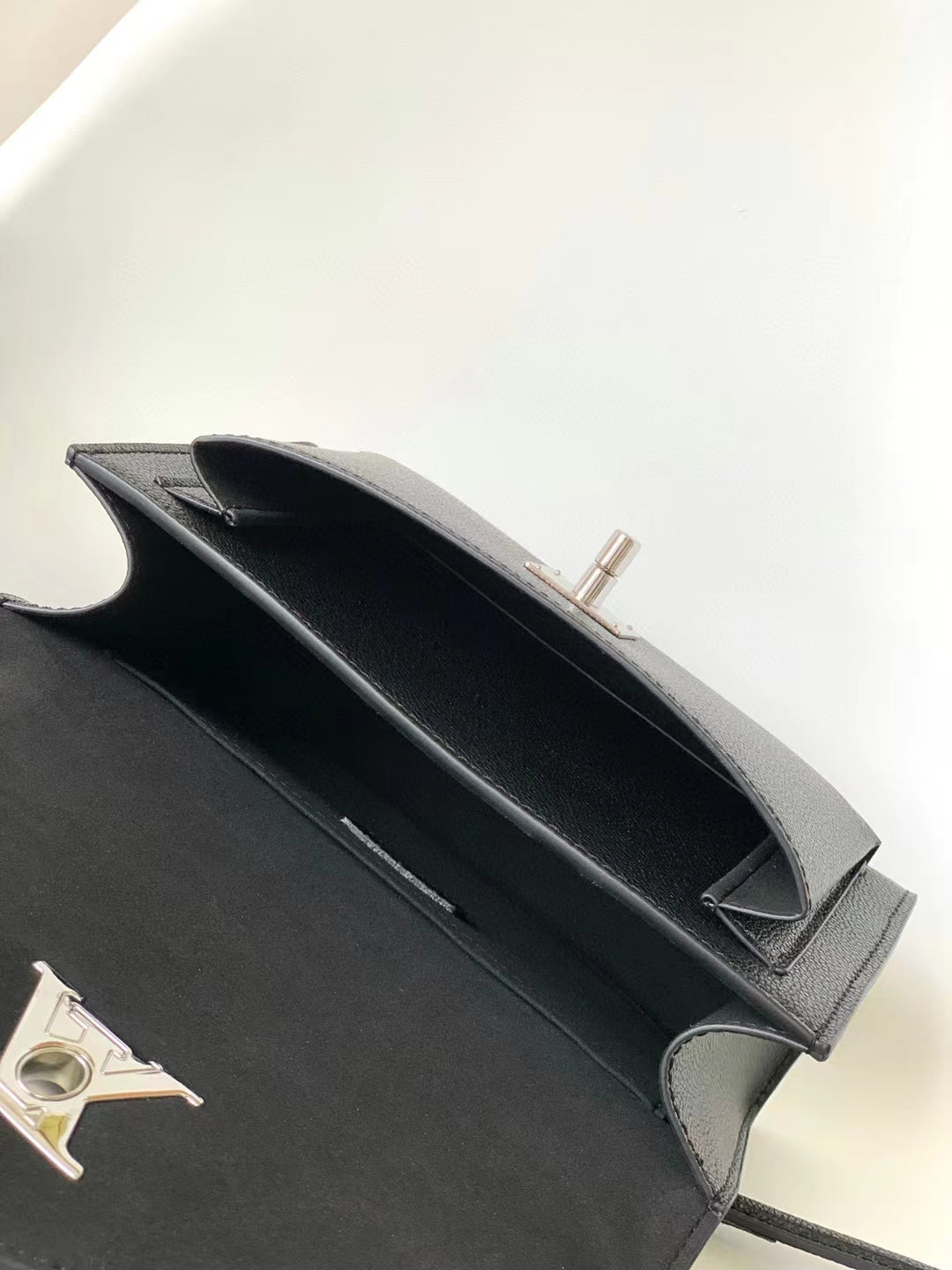 Louis Vuitton Mylockme Chain Bag - Black Grained Calfskin Leather