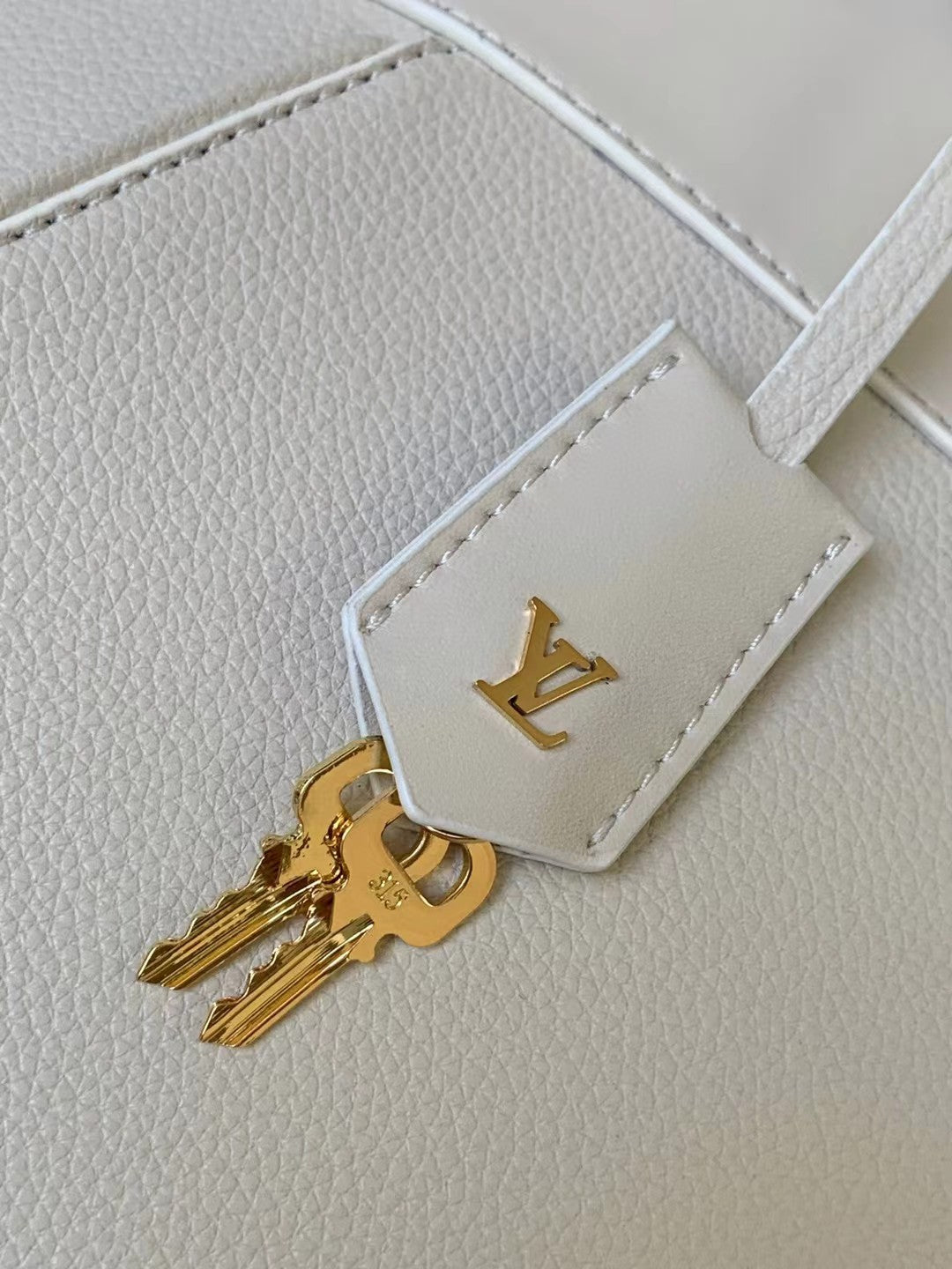 Furla Piper Medium Dome Bag - Beige Textured Leather Satchel