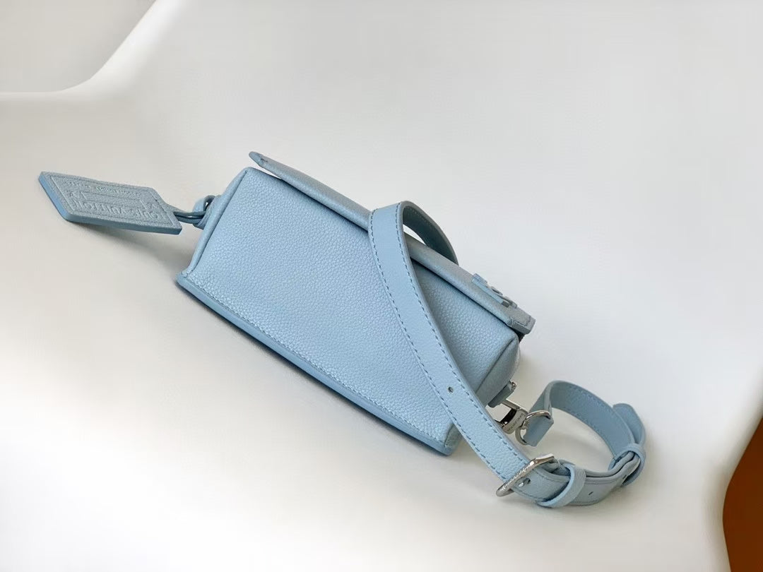 Louis Vuitton Gaston Wearable Wallet Light Blue Taurillon Leather Crossbody Bag
