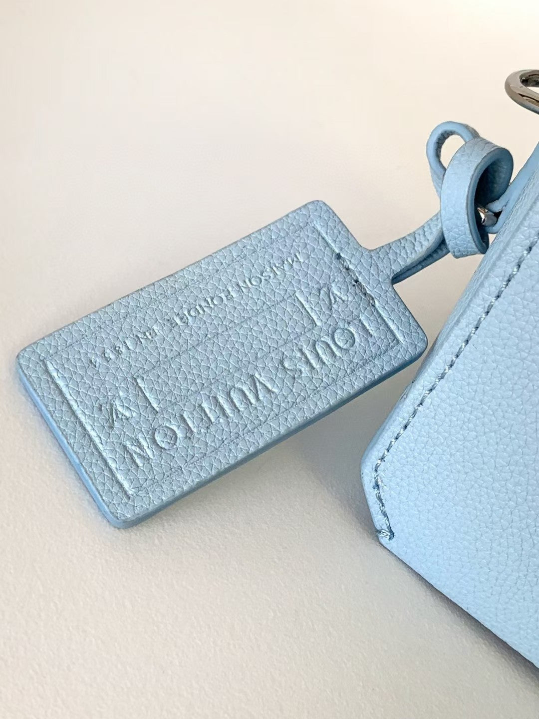 Louis Vuitton Gaston Wearable Wallet Light Blue Taurillon Leather Crossbody Bag