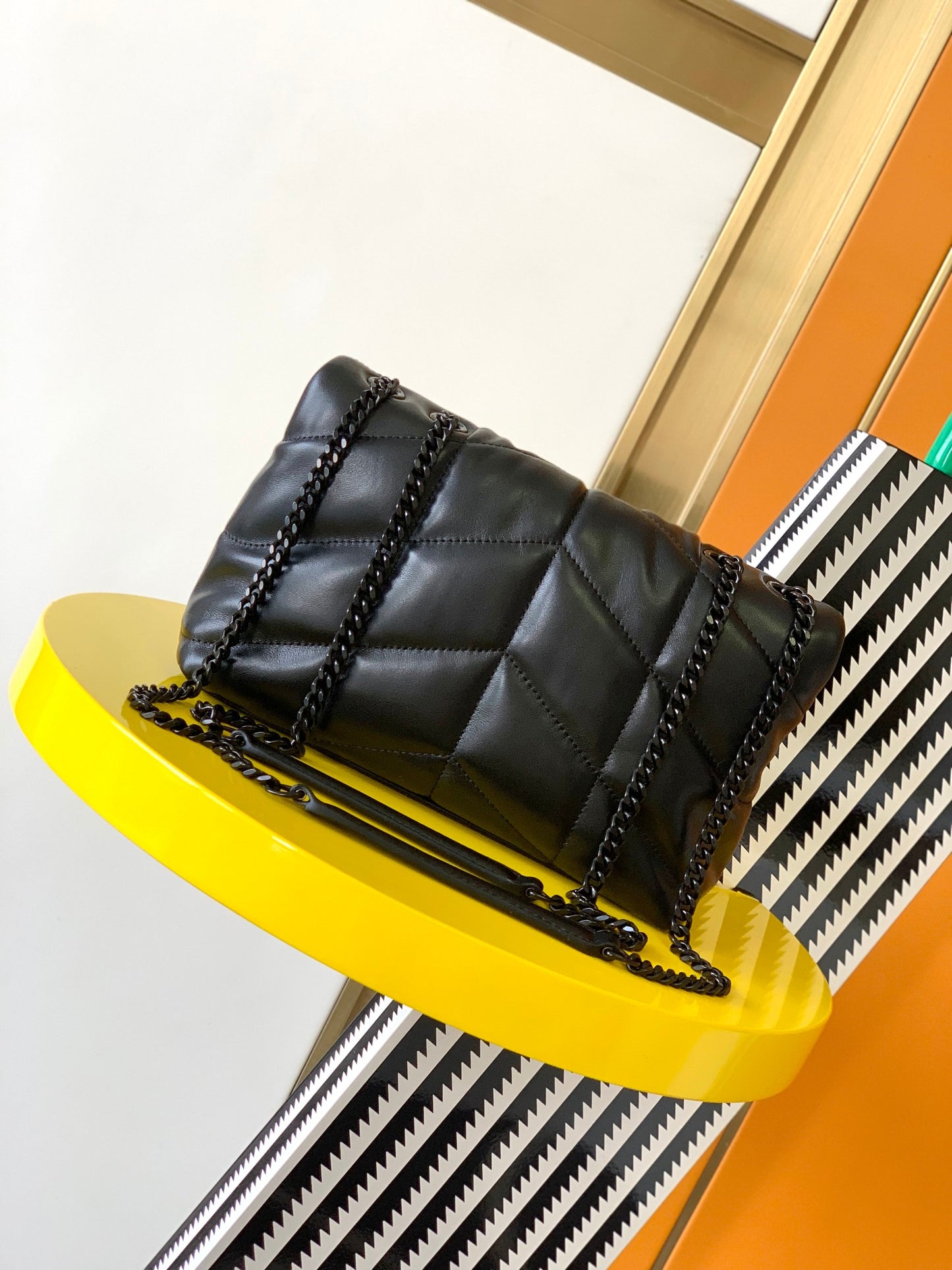 Saint Laurent Loulou Puffer Small Bag in Quilted Lambskin - Black