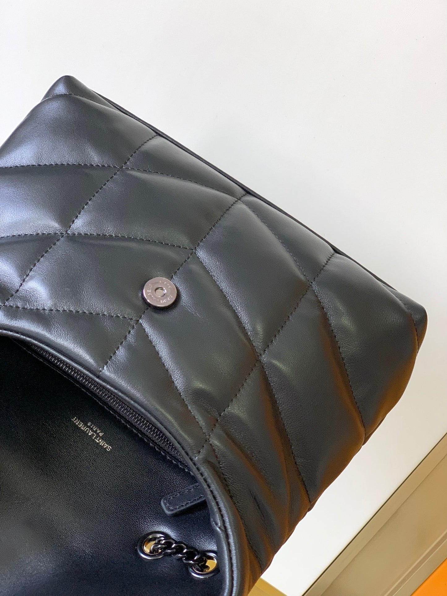 Saint Laurent Loulou Puffer Small Bag in Quilted Lambskin - Black