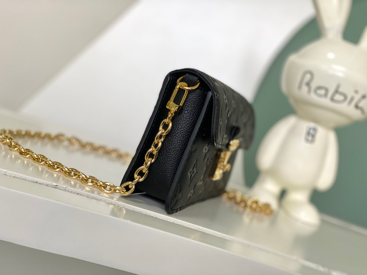 Louis Vuitton Monogram Empreinte Leather Vavin PM Chain Bag - Black