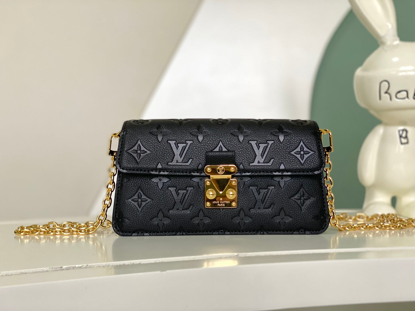 Louis Vuitton Monogram Empreinte Leather Vavin PM Chain Bag - Black