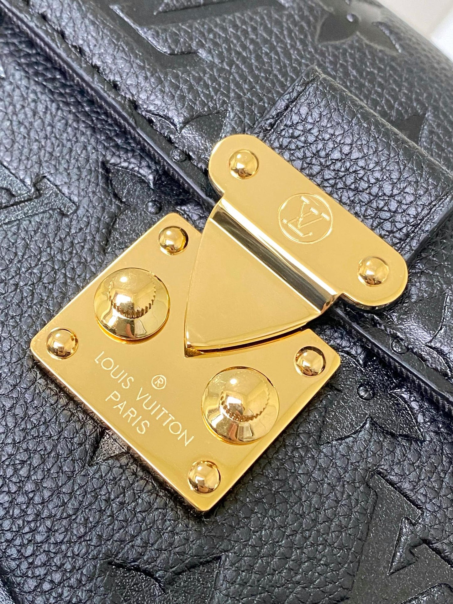 Louis Vuitton Monogram Empreinte Leather Vavin PM Chain Bag - Black