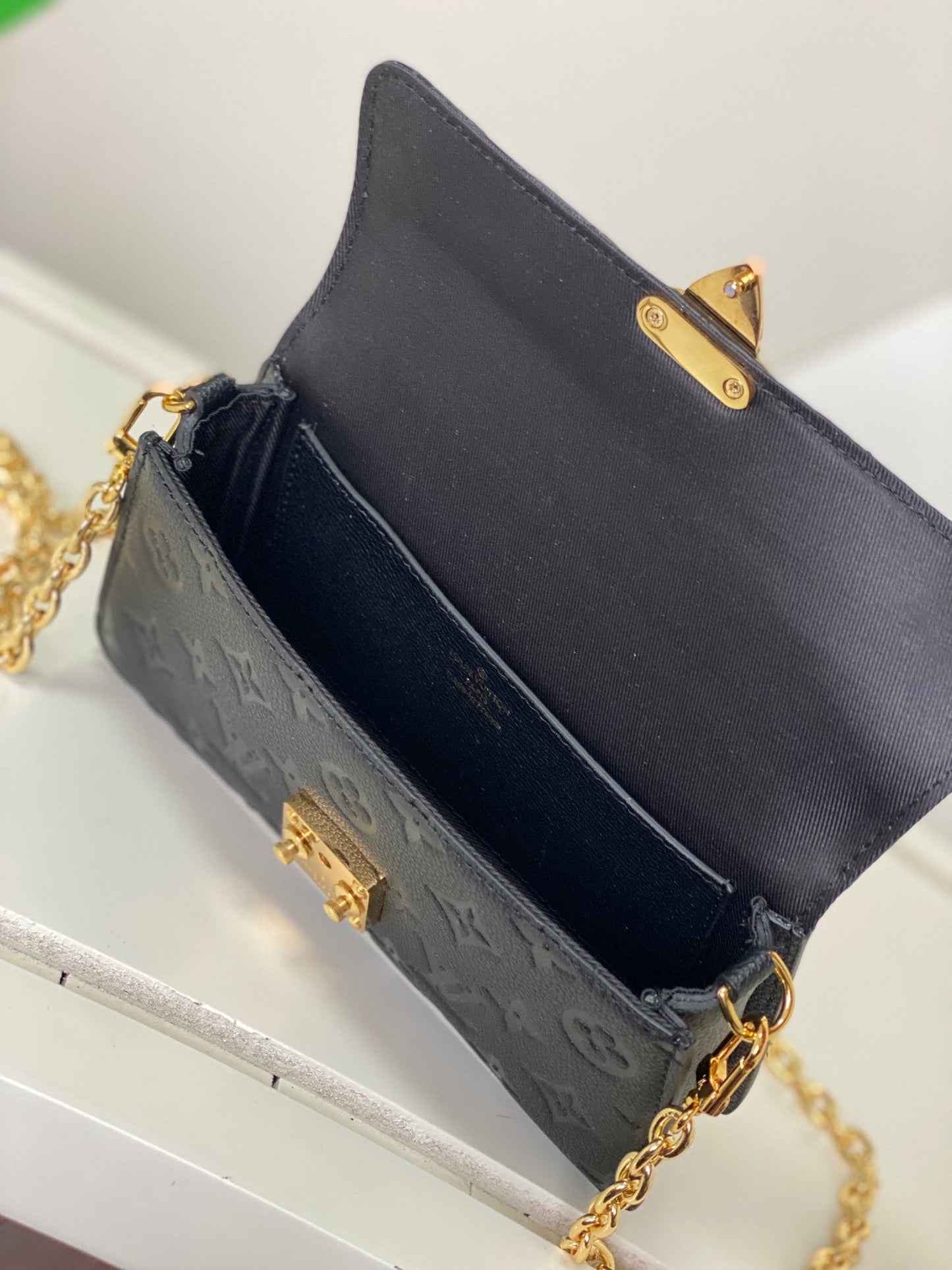 Louis Vuitton Monogram Empreinte Leather Vavin PM Chain Bag - Black