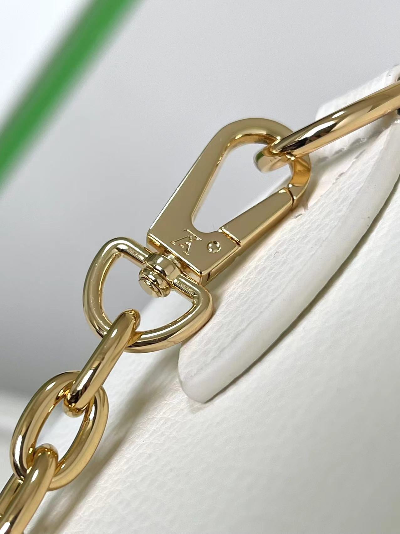 Louis Vuitton Elegant Beige Embossed Leather Mini Crossbody Bag with Top Handle