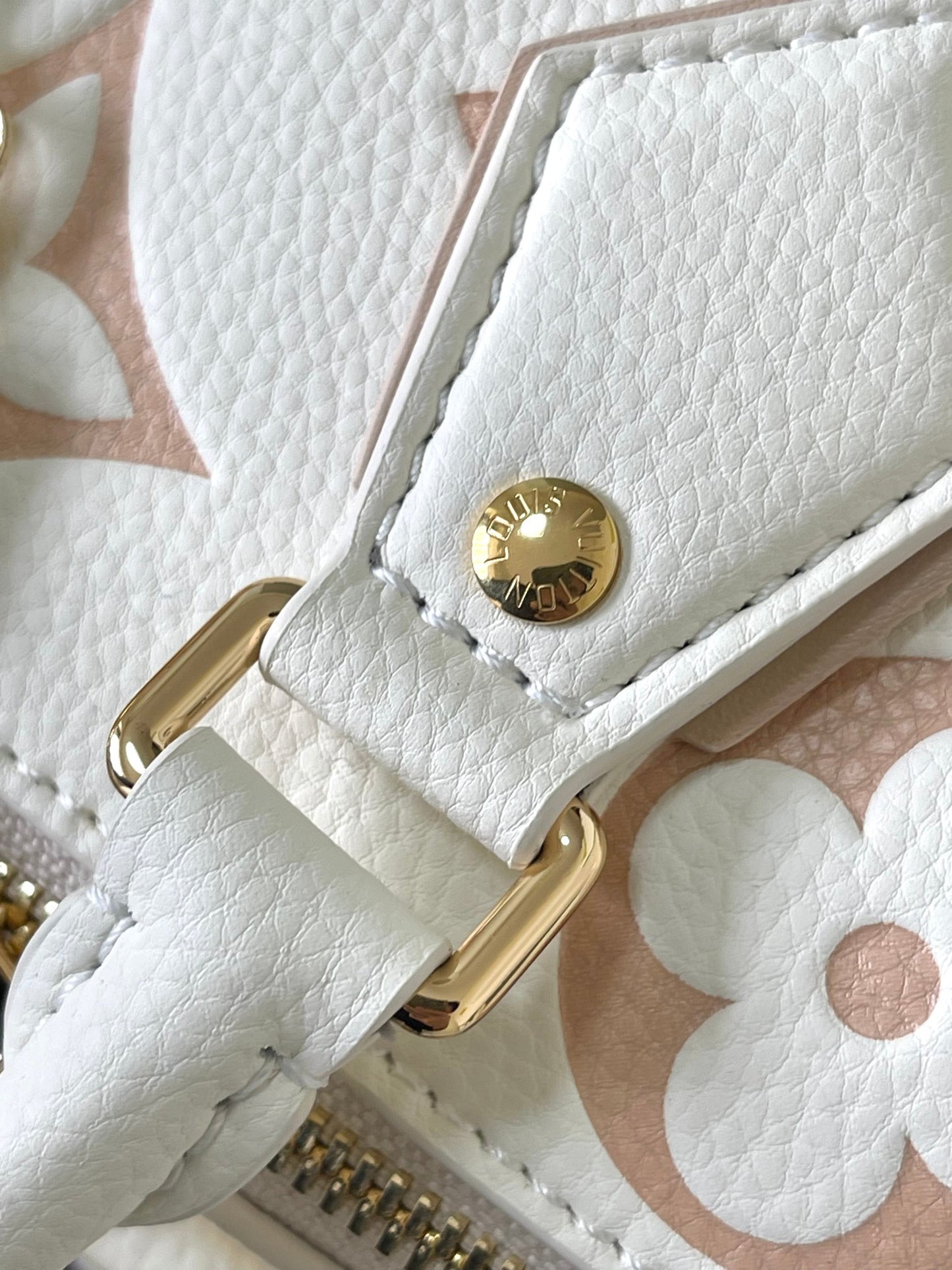 Louis Vuitton Nano Speedy Monogram Empreinte Leather Handbag - Bicolour Pink/Cream