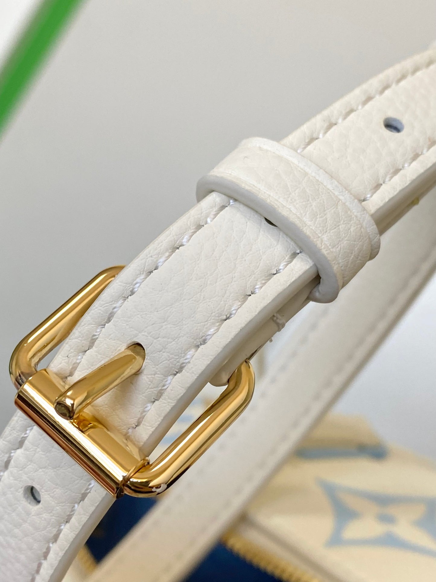 Louis Vuitton Nano Speedy Monogram Empreinte Leather Cream/Blue