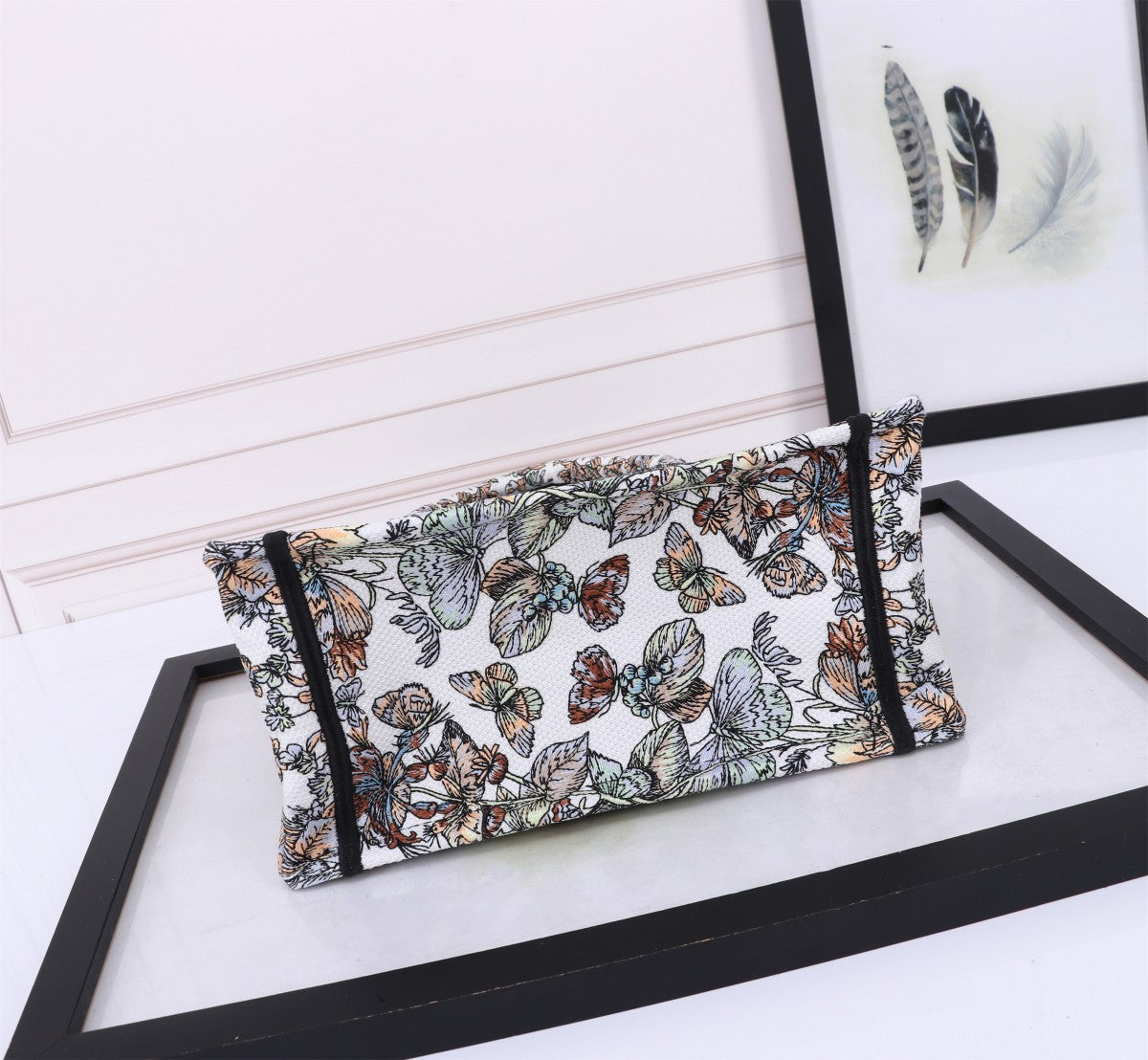 Christian Dior Book Tote Medium - Multi-Color Embroidered Canvas Bag