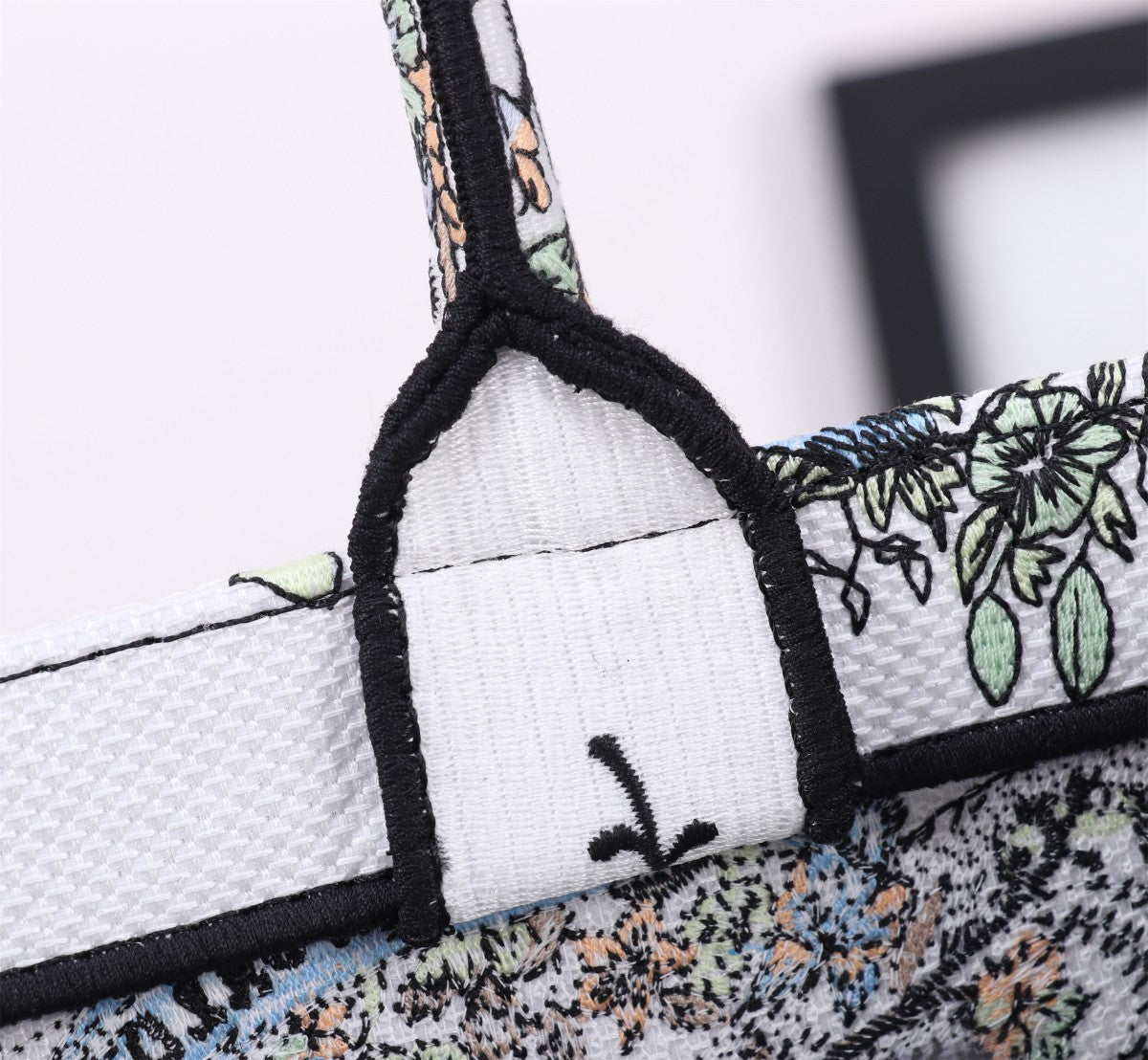 Christian Dior Medium Book Tote - Butterfly Print Canvas - Green & White