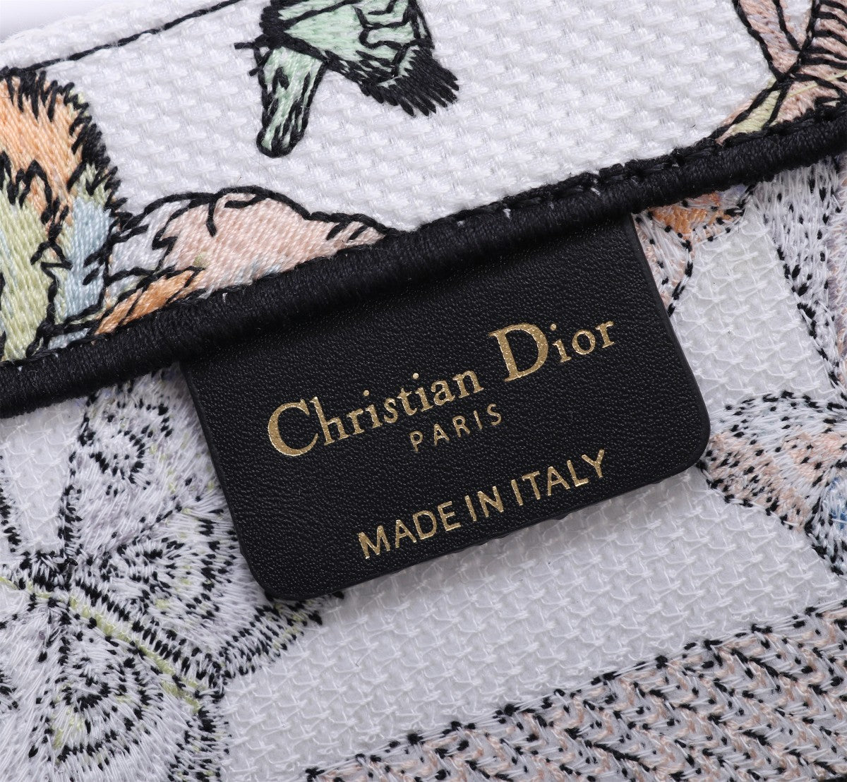 Christian Dior Butterfly Embroidered Book Tote Bag