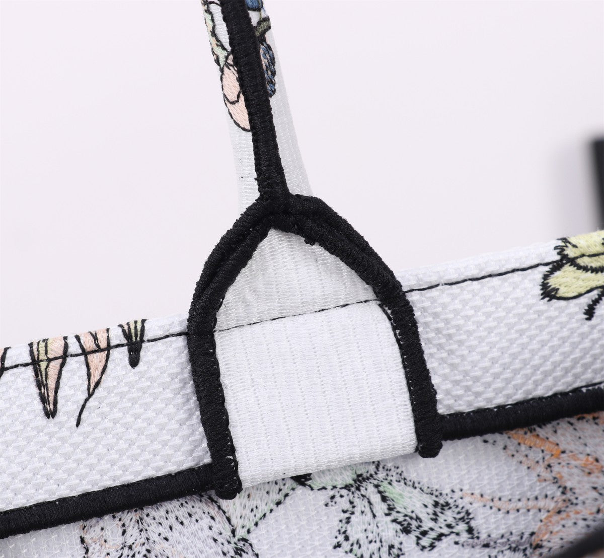 Christian Dior Book Tote Butterfly Floral Embroidery Handbag
