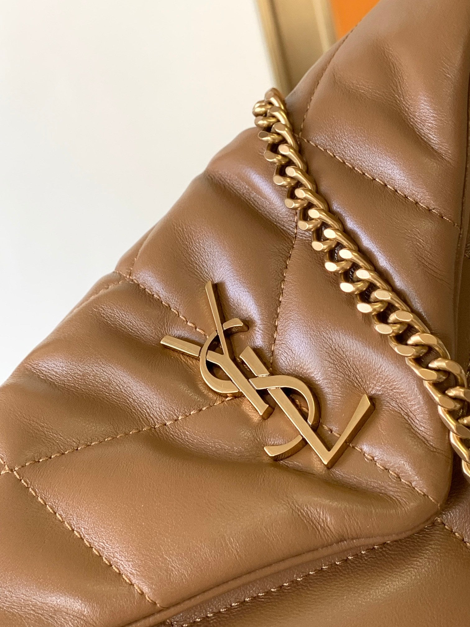 Saint Laurent Loulou Puffer Small Quilted Leather Shoulder Bag - Brown