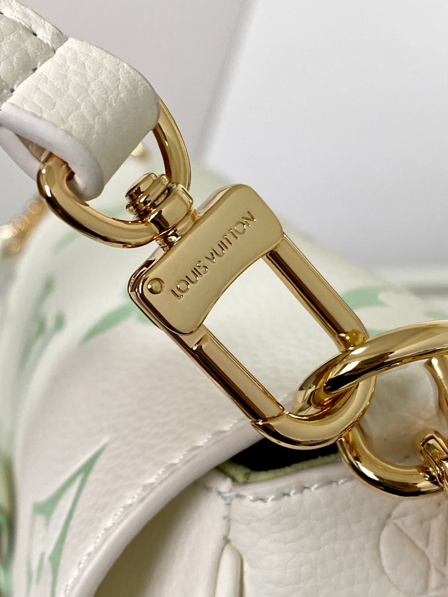 Louis Vuitton Favorite Bag Monogram Empreinte Leather Pastel Green and White