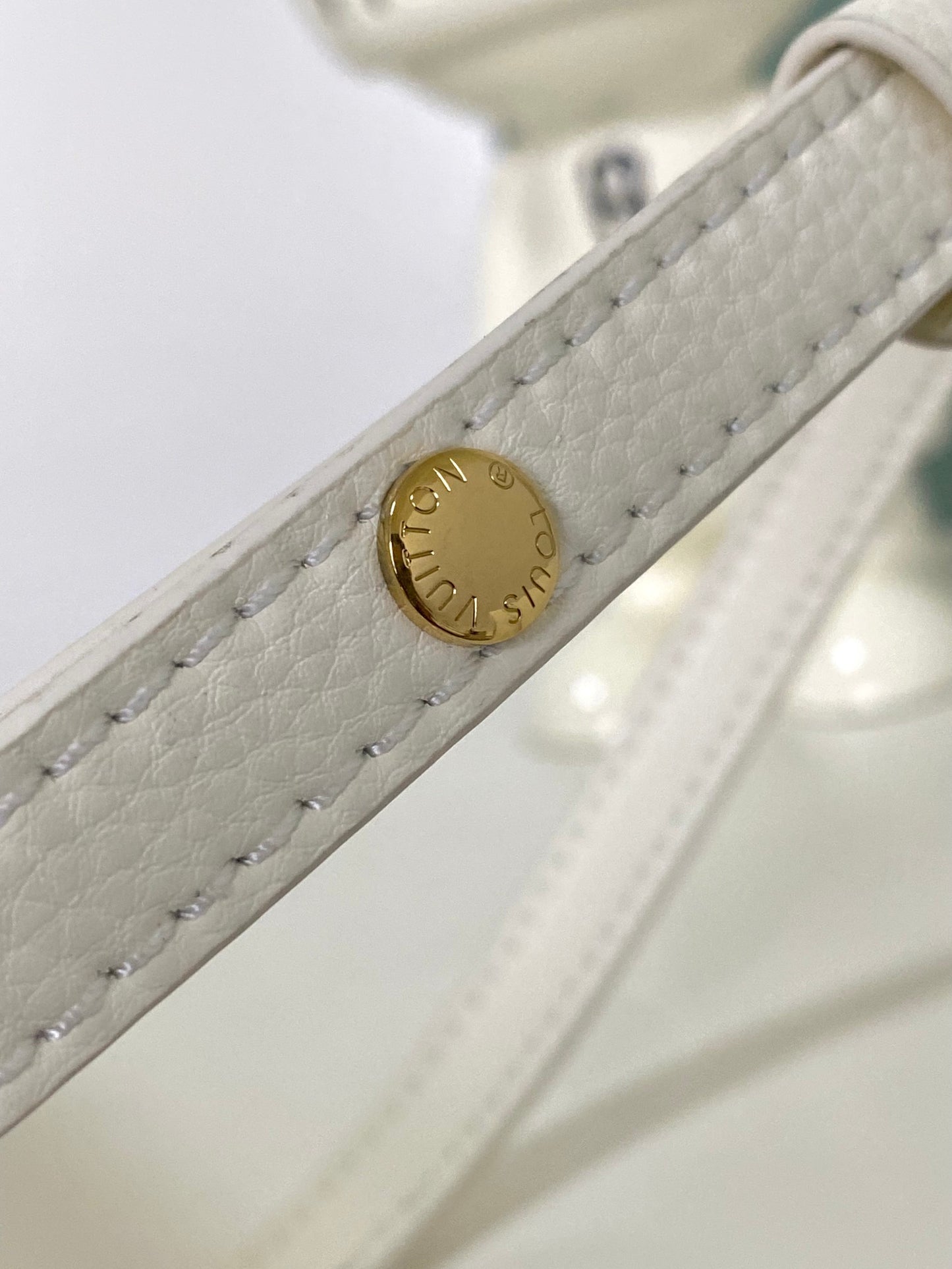 Louis Vuitton Favorite Bag Monogram Empreinte Leather Pastel Green and White