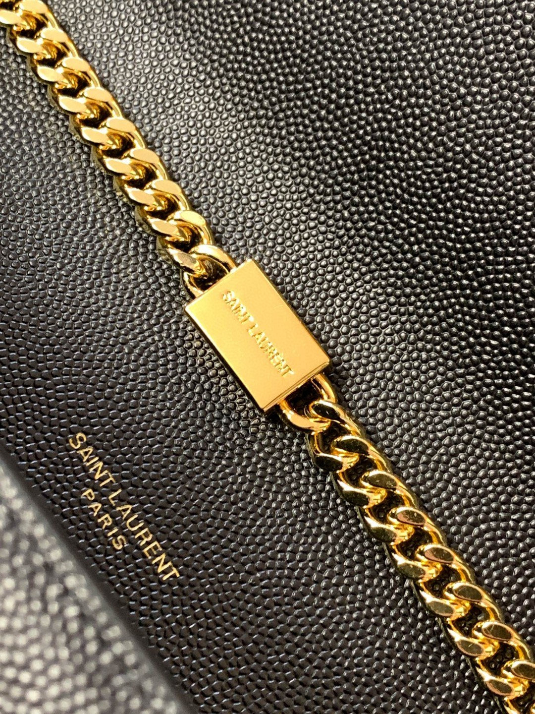 Saint Laurent YSL Kate Medium Shoulder Bag in Black Grain de Poudre Leather