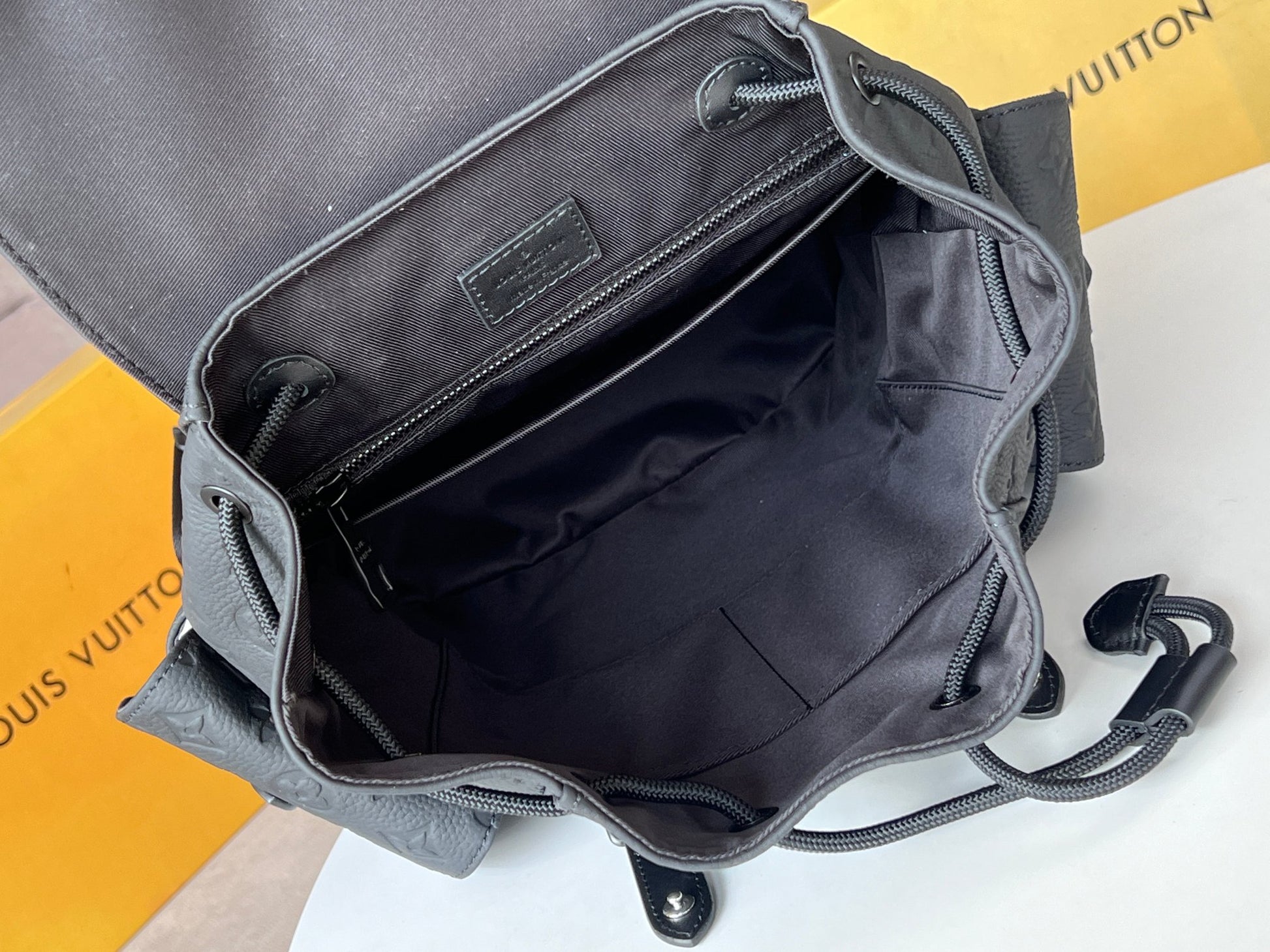 Louis Vuitton Christopher PM Monogram Shadow Leather Backpack - Black/Anthracite
