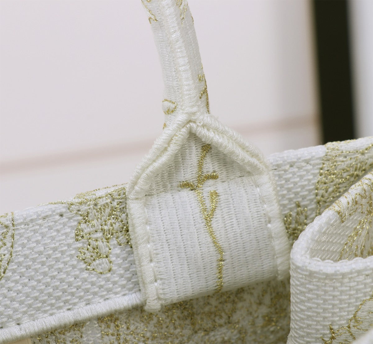 Christian Dior Medium Book Tote Toile de Jouy Embroidery Light Green Canvas Bag
