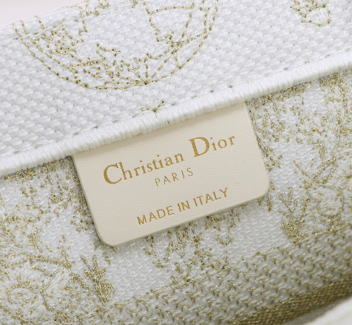 Christian Dior Medium Book Tote Toile de Jouy Embroidery Light Green Canvas Bag