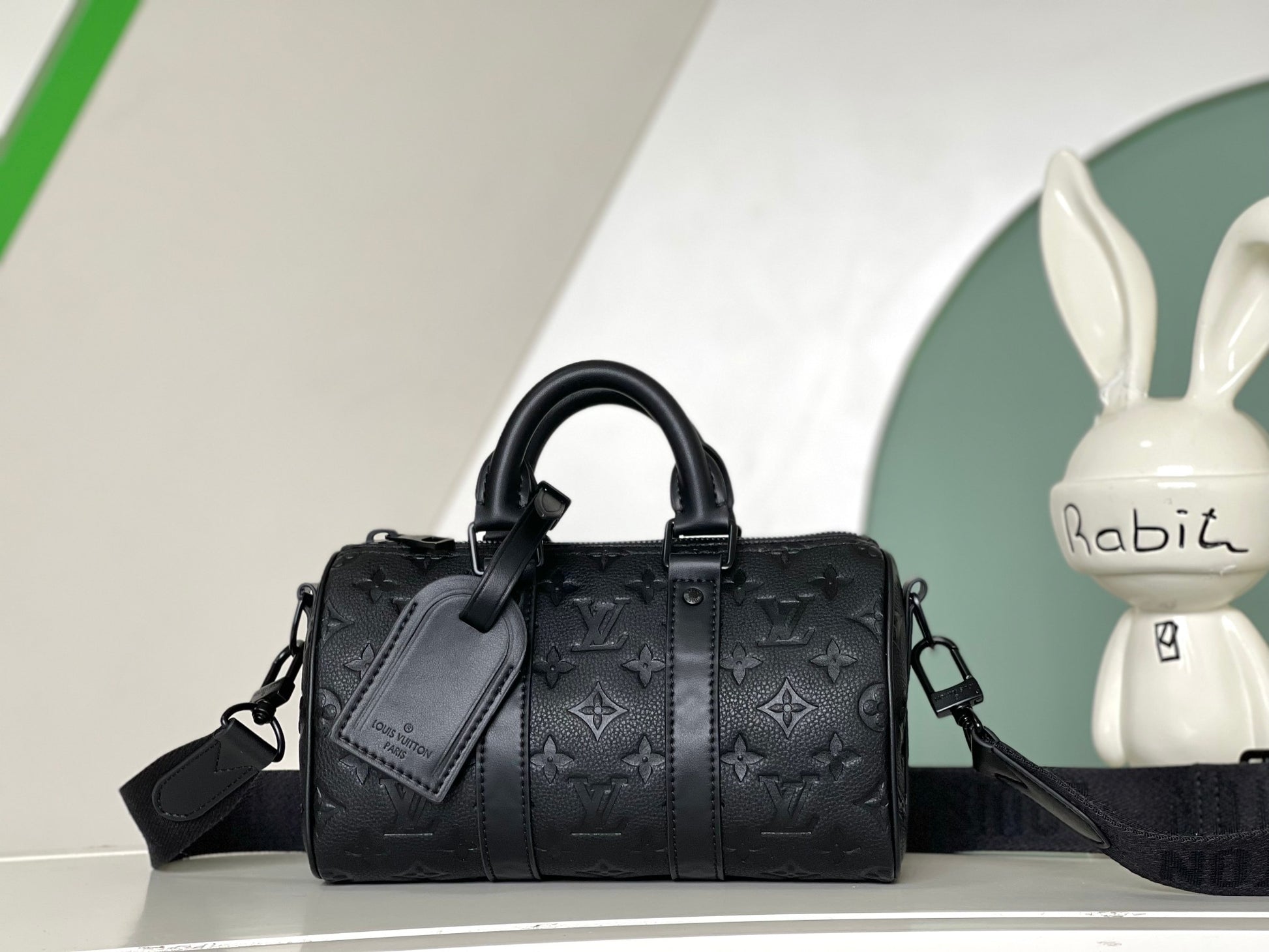Louis Vuitton Keepall XS Monogram Shadow Leather Bag - Black