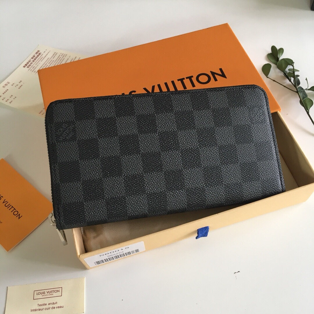 Louis Vuitton Brazza Wallet Damier Graphite Canvas - Black/Grey