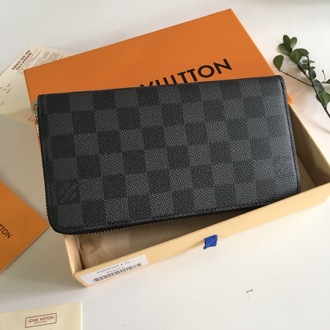 Louis Vuitton Brazza Wallet Damier Graphite Canvas - Black/Grey