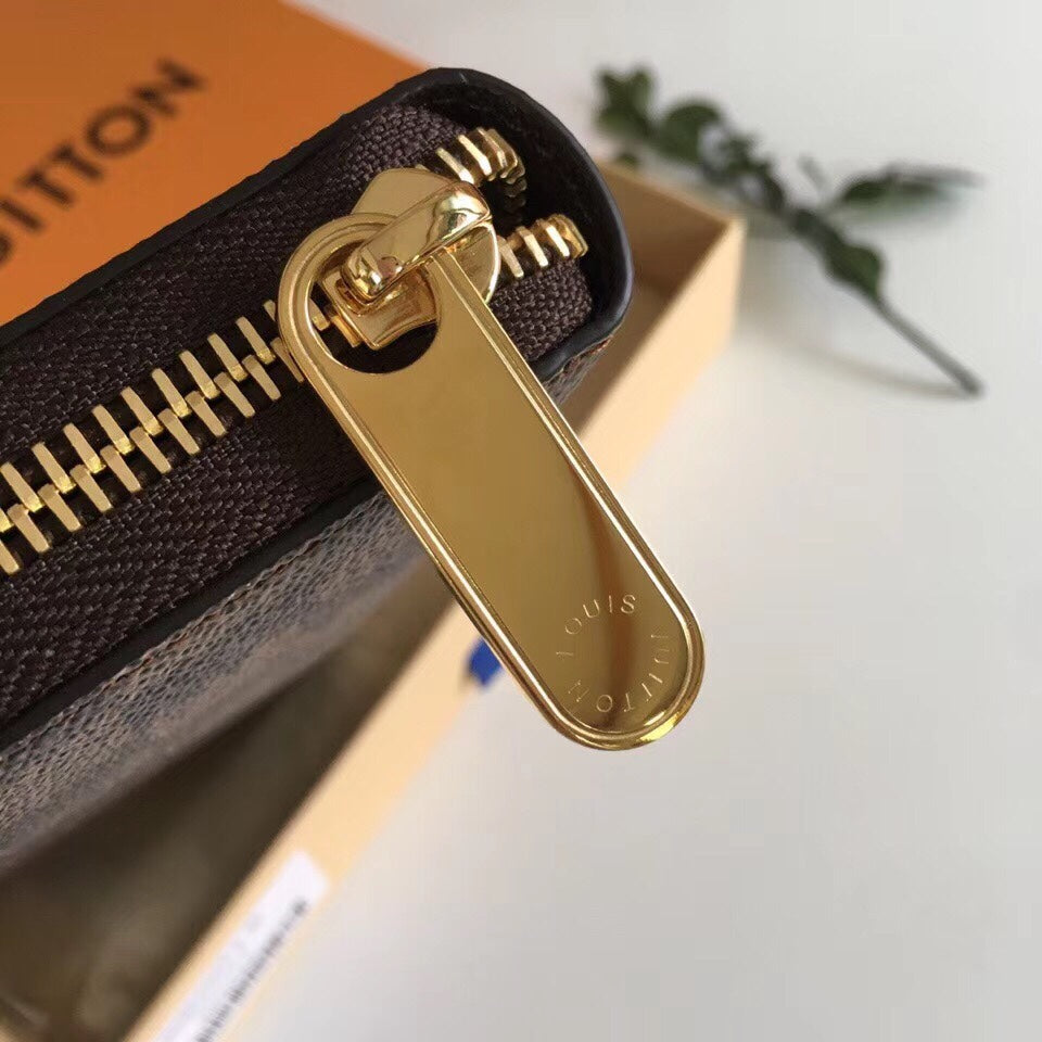 Louis Vuitton Damier Ebene Zippy Wallet with Original Box