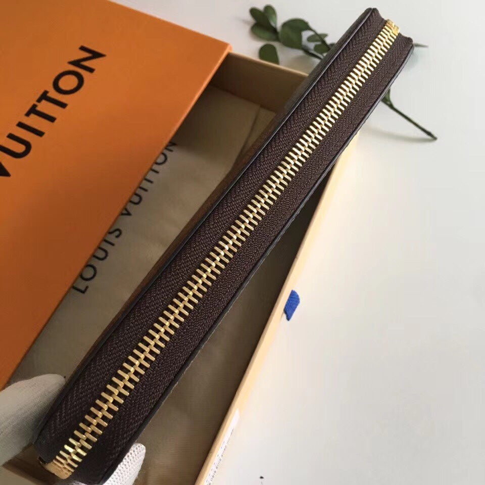 Louis Vuitton Damier Ebene Zippy Wallet with Original Box