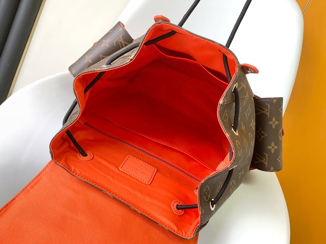 Louis Vuitton Christopher MM Backpack Monogram Macassar Canvas - Orange (M46814)