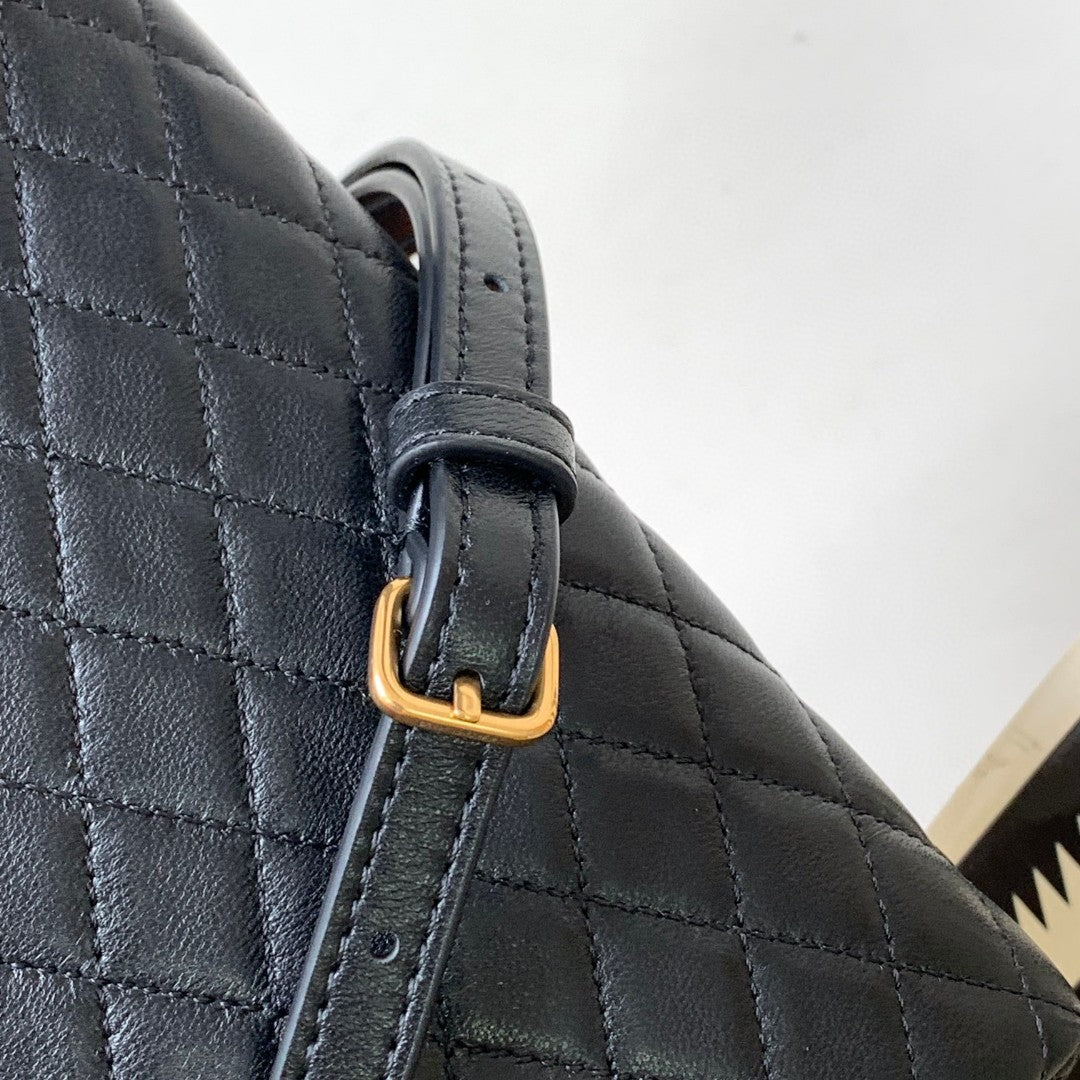 Saint Laurent Gaby Small Quilted Leather Camera Bag - Black