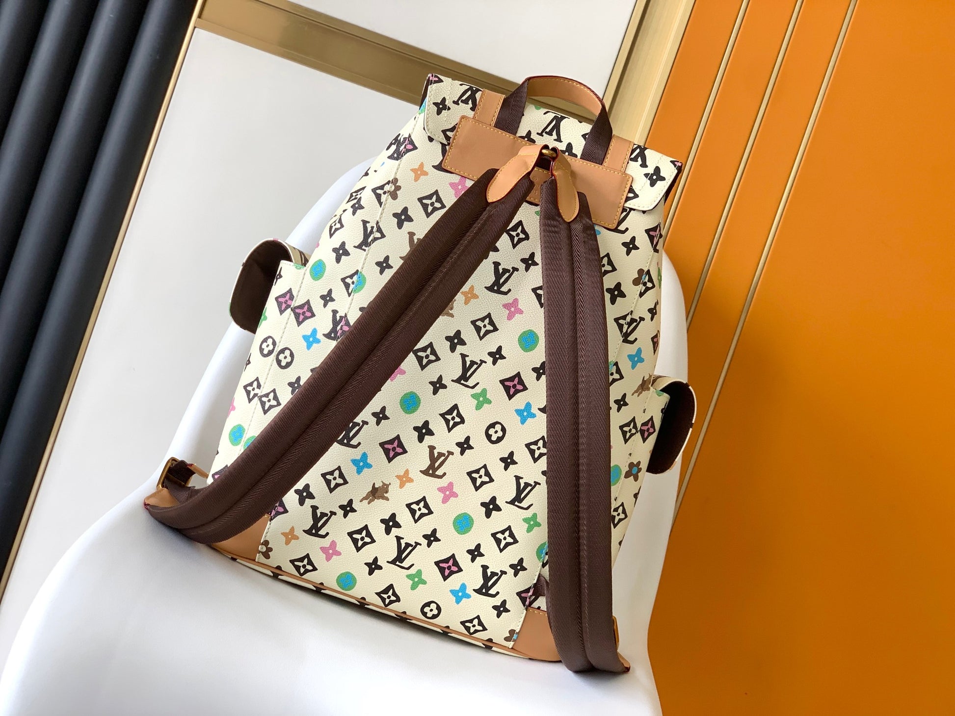 Louis Vuitton Monogram Multicolore Christopher PM Backpack - White