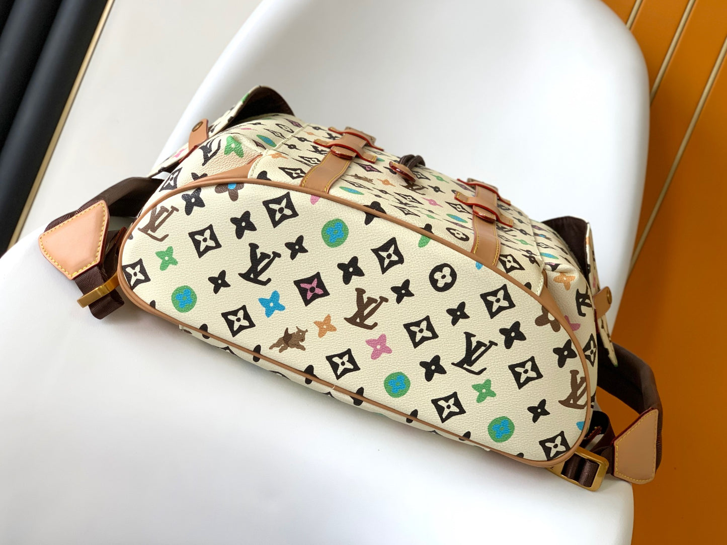 Louis Vuitton Monogram Multicolore Christopher PM Backpack - White