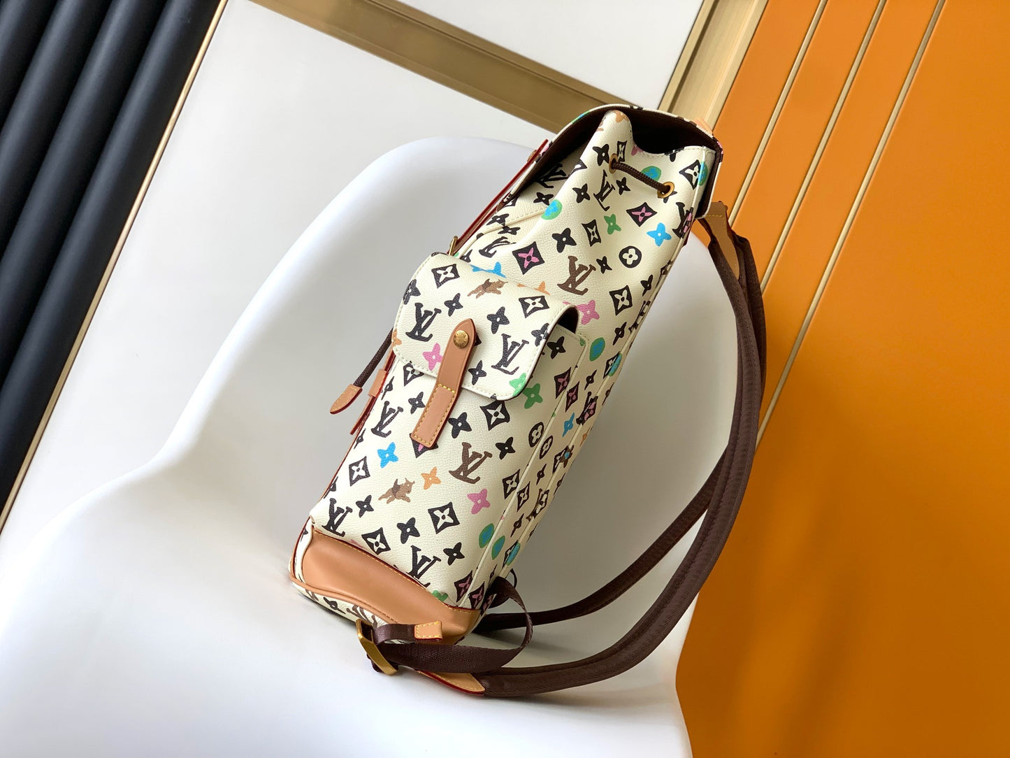 Louis Vuitton Monogram Multicolore Christopher PM Backpack - White