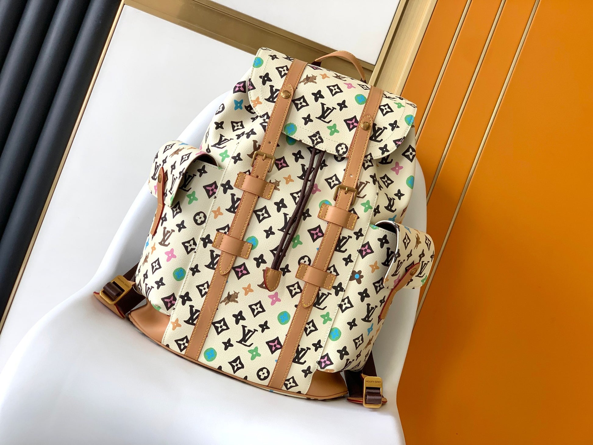 Louis Vuitton Monogram Multicolore Christopher PM Backpack - White