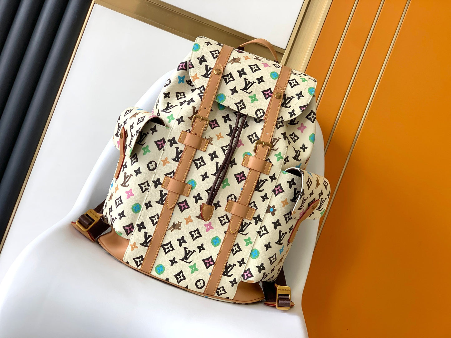 Louis Vuitton Monogram Multicolore Christopher PM Backpack - White