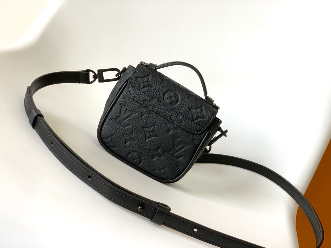 Louis Vuitton S-Lock Messenger Mini Monogram Taurillon Leather - Black